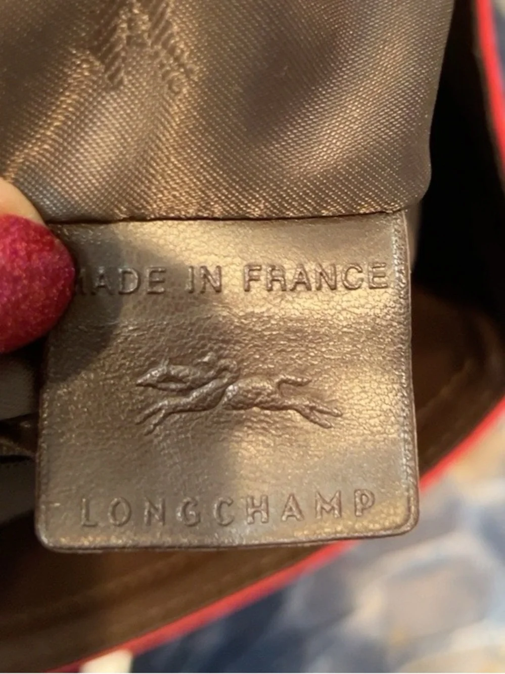 LONGCHAMP 3D MASSAÏ Red Leather Beaded Tassel Bag Made in France